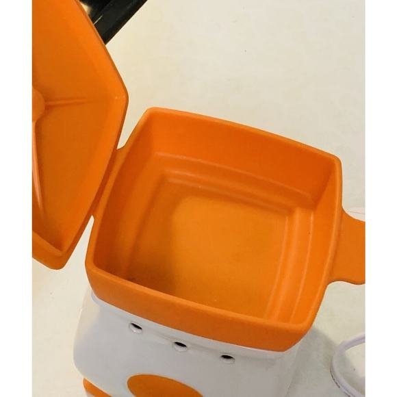 Velata Fun Fondue Warmer Clementine Curve Orange By Scentsy 2012 Tested - Picture 5 of 8